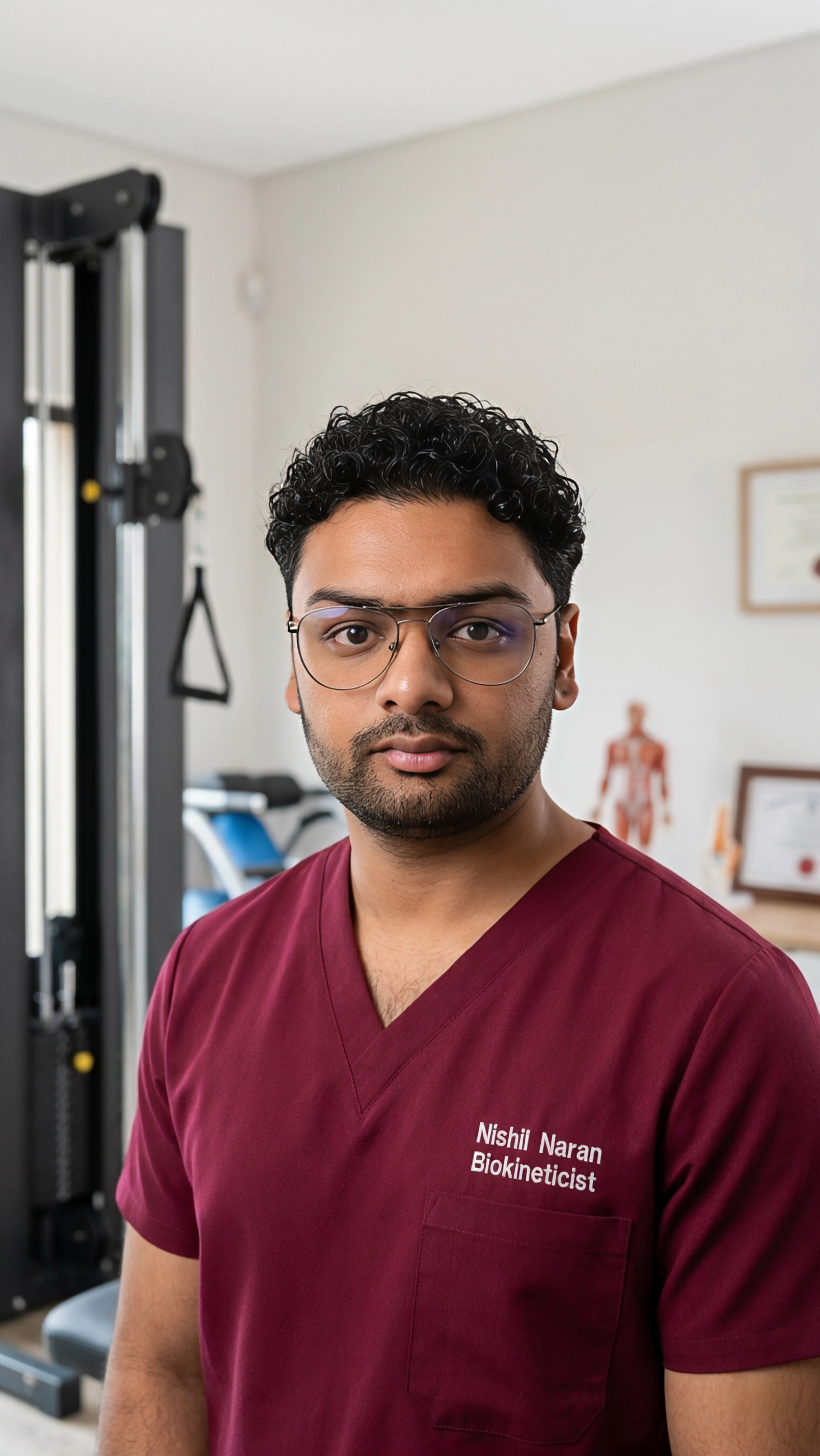 Nishil Naran, Biokineticist, in his Glenvista practice